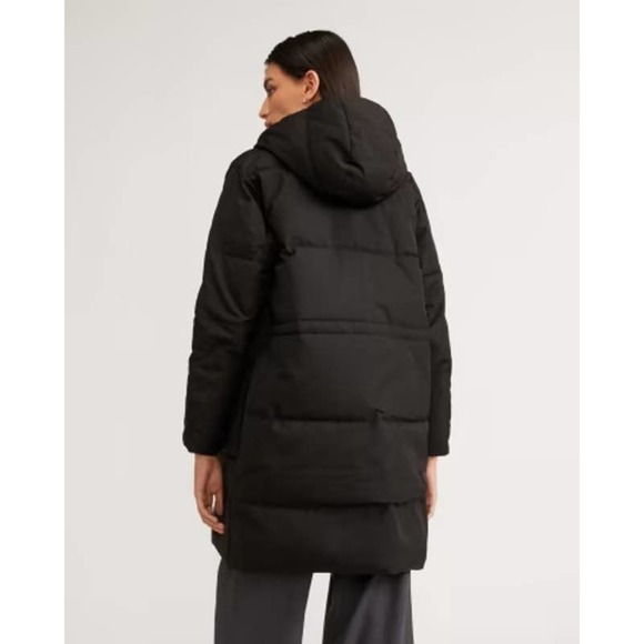 Everlane The ReNew Long Puffer Black Women's Size Small NWT - Picture 3 of 11